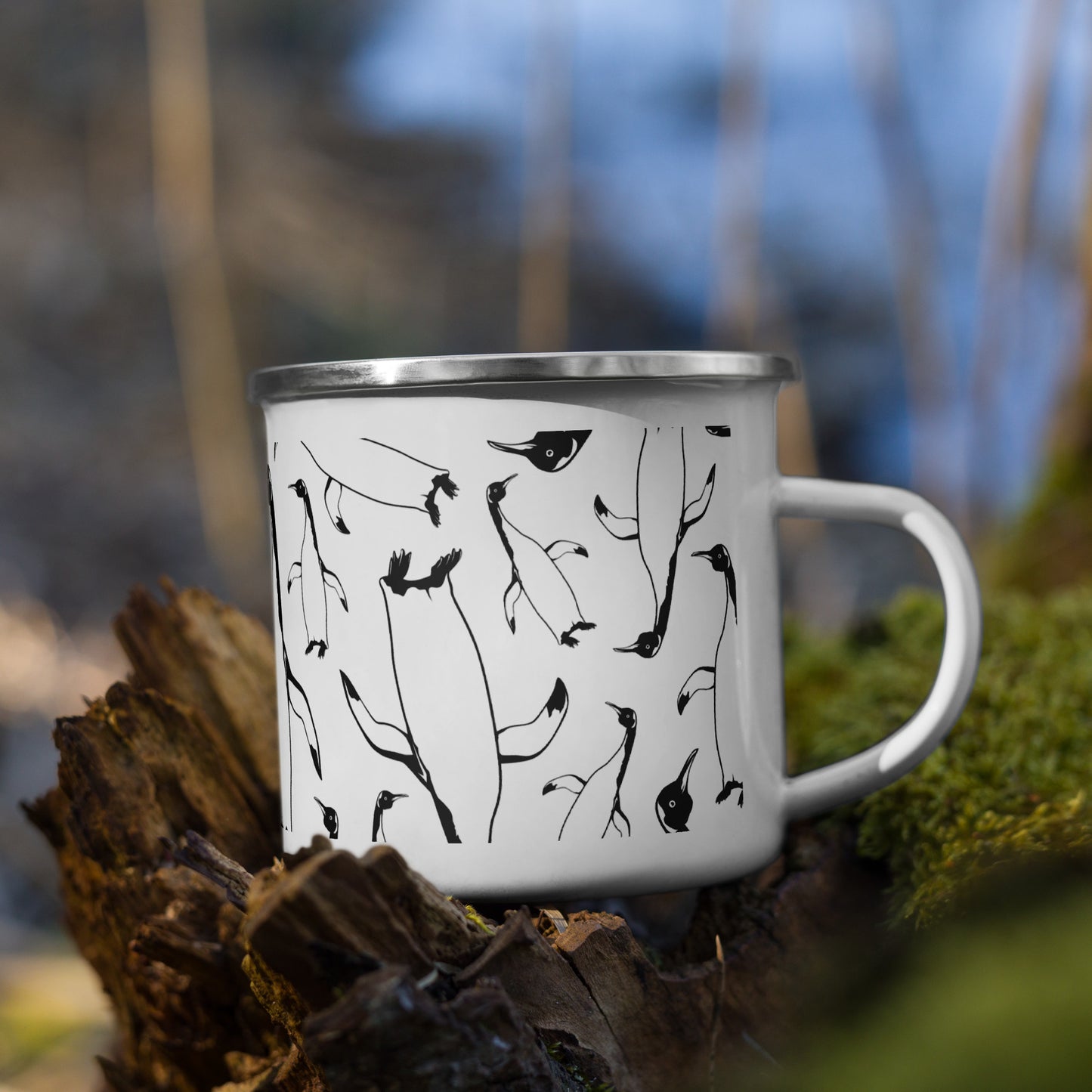 Enamel Penguin Mug